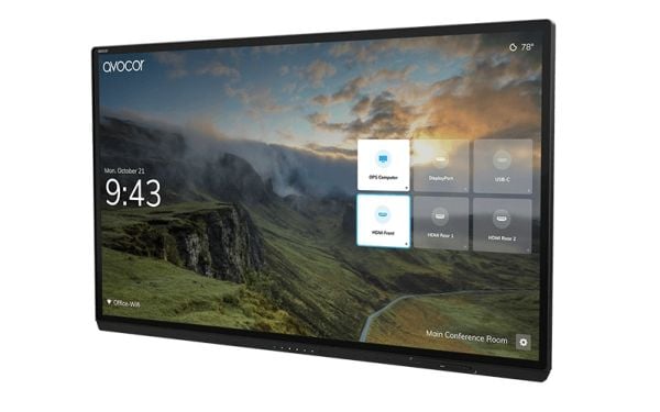 Avocor AVG-7560 - 75" Diagonalklasse G Series LED-bakgrunnsbelyst LCD-skjerm - interaktiv - med pekeskjerm (multiberørings) - 4K UHD (2160p) 3840 x...