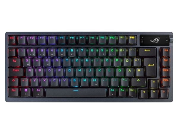 ASUS ROG AZOTH, 75%, USB + RF Wireless + Bluetooth, Mekaaninen, RGB LED, Musta