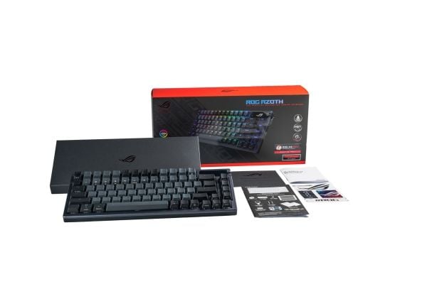 ASUS ROG AZOTH, 75%, USB + RF Wireless + Bluetooth, Mekaaninen, RGB LED, Musta