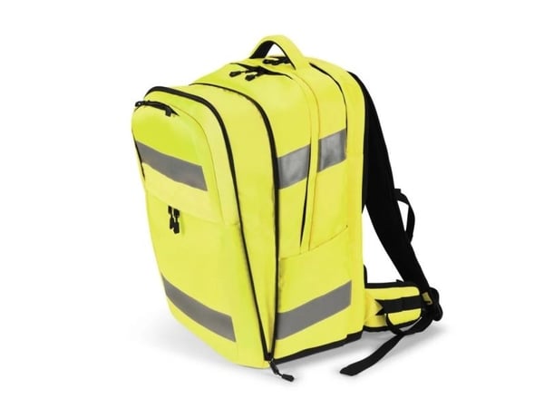 DICOTA Hi-Vis - Ryggsekk - 32-38 liter - termoplast-polyuretan (TPU), 600D RPET - gul