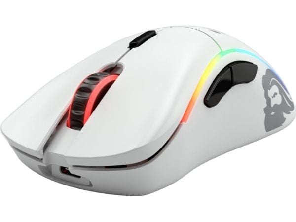 Glorious Gaming Model D Wireless, Høyre hendt, RF kabel-fri, 19000 DPI, Hvit