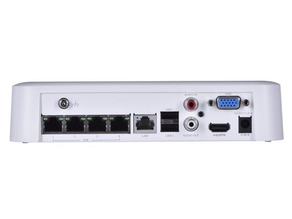 TP-Link VIGI NVR1104H-4P, 4 kanaler, 3840 x 2160 piksler, 4 kanaler, 720p, 1080p, HDMI^ 3840x2160/30Hz,1920x1080/60Hz, 1680x1050/60Hz, 1440x900/60H...