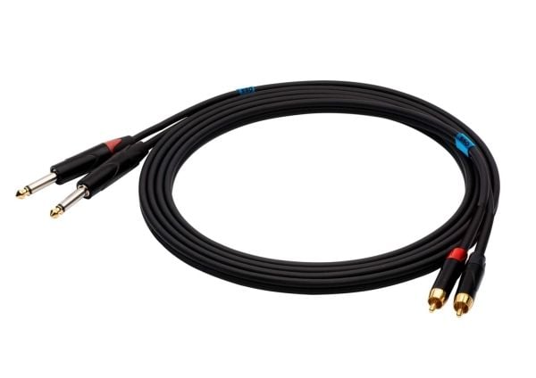 SSQ RCAJM5 - 5 meter kabel 2xRCA- 2x JACK MONO 6,3mm