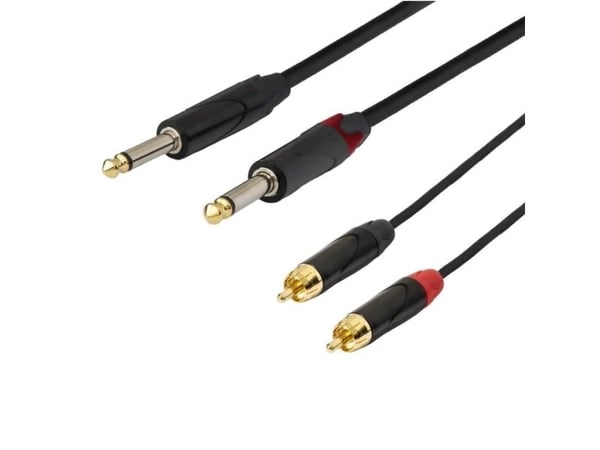 SSQ RCAJM5 - 5 meter kabel 2xRCA- 2x JACK MONO 6,3mm