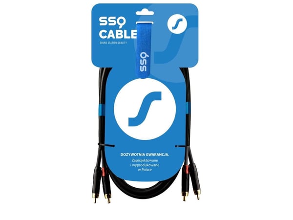 SSQ RCARCA3 - Kabel 2x RCA - 2x RCA - 3 m, Sort