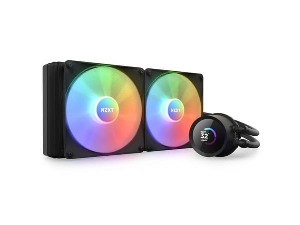 NZXT Kraken 280 RGB - Væskekjølesystem for prosessor - (for: LGA115x Socket, LGA1200, LGA1700, AM4, AM5, sTRX4, TR4) - kobber - 140 mm - matt svart