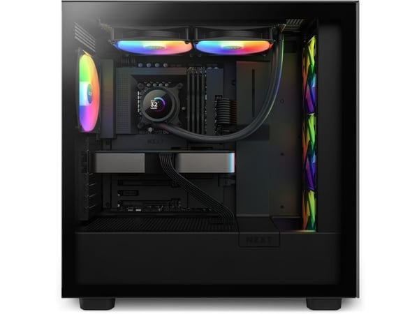 NZXT Kraken 280 RGB - Væskekjølesystem for prosessor - (for: LGA115x Socket, LGA1200, LGA1700, AM4, AM5, sTRX4, TR4) - kobber - 140 mm - matt svart