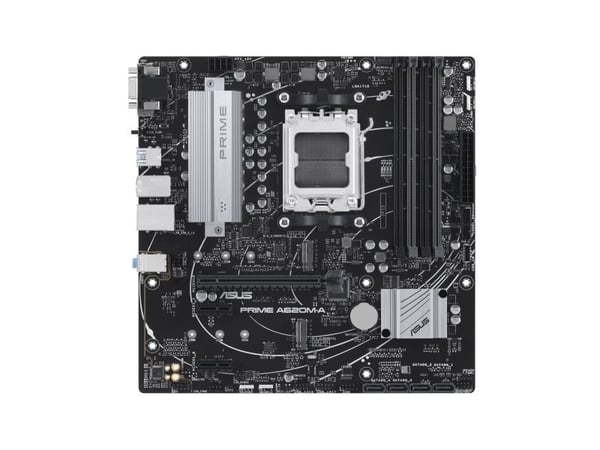 ASUS PRIME A620M-A-CSM - Hovedkort - micro ATX - Socket AM5 - AMD A620 Chipset - USB-C 3.2 Gen 1, USB 3.2 Gen 1 - Gigabit LAN - innbygd grafikk (CP...