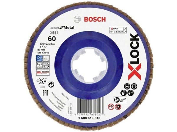 Bosch slipskiva X551 125 mm G60XLock