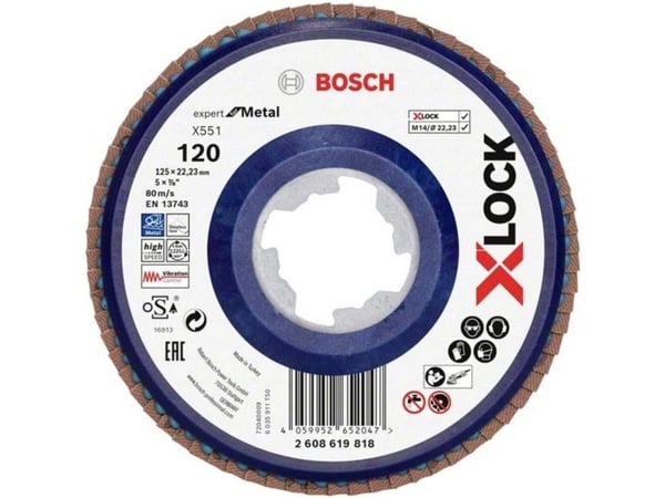 Bosch lamellslipeskive X551 125 mm G120X Loc