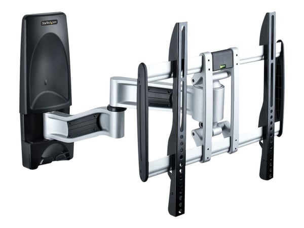 StarTech.com TV-WALL-MOUNT-65FS, 165,1 cm (65"), 200 x 100 mm, 400 x 400 mm, -15 - 15°, 90°, Sort, Sølv