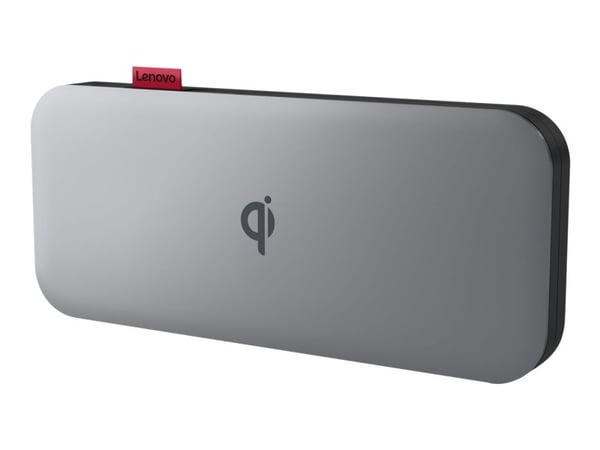 Lenovo Go - Strømbank - 10000 mAh - 30 watt - 3 A - 2 utgangskontakter (USB-C) - tordensvart - Hele verden - for 100e Chromebook Gen 3 82UY; ThinkB...