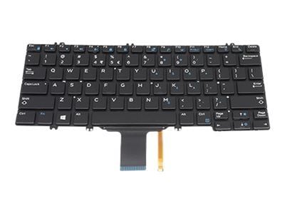 Dell - Ersättningstangentbord för bärbar dator - bakgrundsbelyst - QWERTY - internationell engelska - rekonditionerad