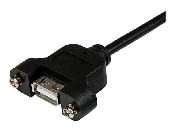 StarTech 3 ft Panel Mount USB Cable A to A F/M - Panel Mount USB Extension USB A-Female to A-Male Adapter Cable 3ft - USB-A (F) Port (USBPNLAFAM3) ...