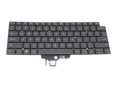 Dell - Erstatningstastatur for bærbar PC - bakbelysning - QWERTY - USA - oppusset - for Latitude 5320 2-in-1, 7320 2-in-1
