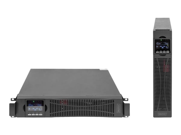 DIGITUS - UPS (rackmonterbar/ekstern) - online - AC 208/220/230/240 V - 2000 watt - 2000 VA - enkeltfase - RS-232, USB - utgangskontakter: 8 - 2U -...