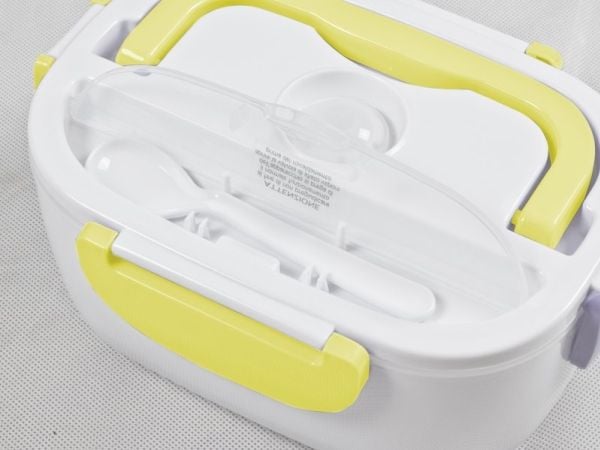 Beper 90.920G, Lunsjbeholder, Voksen, Hvit, Gult, ABS, Plast, Stål, Monokromatisk, Rektangulær