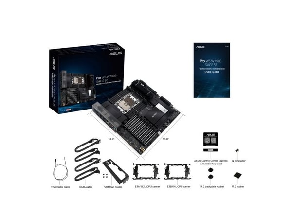 ASUS PRO WS W790E-SAGE SE - Hovedkort - SSI EEB - LGA4677 Socket-E - W790 Chipset - USB-C 3.2 Gen 2x2, USB 3.2 Gen 2x2, USB-C 3.2 Gen2, USB 3.2 Gen...