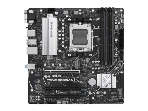 ASUS PRIME B650M-A II-CSM - Hovedkort - micro ATX - Socket AM5 - AMD B650 Chipset - USB 3.2 Gen 2, USB 3.2 Gen 1, USB-C 3.2 Gen 1 - 2.5 Gigabit LAN...