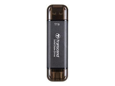 Transcend ESD310C - SSD - 1 TB - ekstern (bærbar) - USB 3.2 Gen 2x1 (USB-C kontakt) - svart