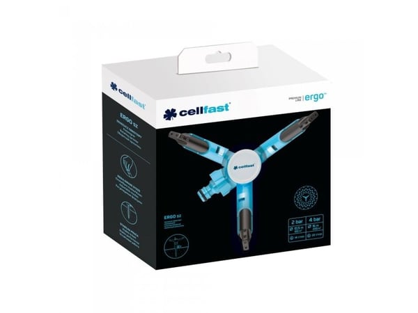CELLFAST 53-415, Roterende vandsprinkler, 250 m², 6 bar, Blå