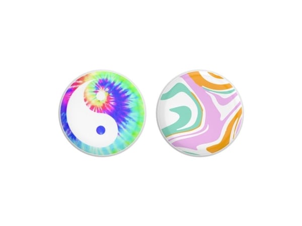 PopSockets PopPuck Starter Pack Pastel Peace, Fidget Pop, Metall, Grønn, Hvit, Rosa
