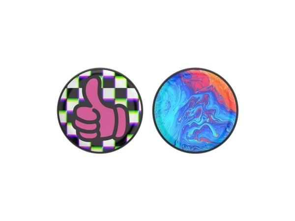 PopSockets PopPuck Starter Pack Pink Punk, Fidget Pop, Metall, Oransje, Rosa, Blå, Svart