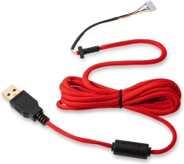 Glorious Ascended Cord - Muskabel - USB (hann) - karmosinrødt - for Glorious Model D, Model O, Model O Minus