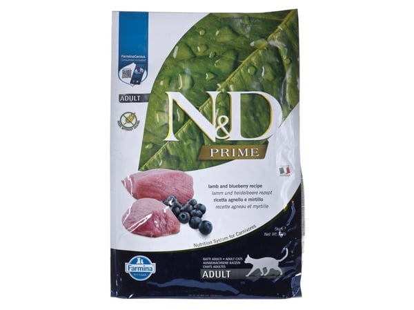 Farmina Pet Food N&D Prime, Voksen, Blåbær, Lam, 5 kg, Kornfritt, Antioksidanter medfølger