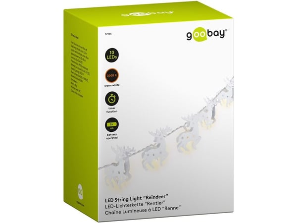 Goobay 57945, 10 lamper, LED, Varm hvit, 3000 K, 5 lm, 10000 timer