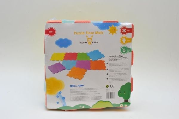 Happy Baby Lekmatta med 9 Pusselbitar 30x30 cm
