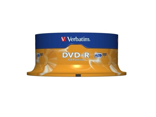 Verbatim - 25 x DVD-R - 4.7 GB 16x - matt sølv - spindel