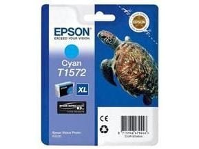 Epson Turtle T1572 syaani, Korkea (XL) värintuotto, 25,9 ml, 2300 sivua, 1 kpl
