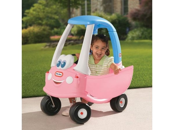 Little Tikes Cozy Coupe Princess, 1,5 år, 4 hjul, Plast, Blå, Rosa, Hvit