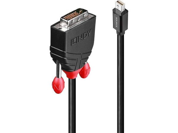 Lindy 41953, 3 m, Mini DisplayPort, DVI-D, Hankjønn, Hankjønn, 1920 x 1200 piksler