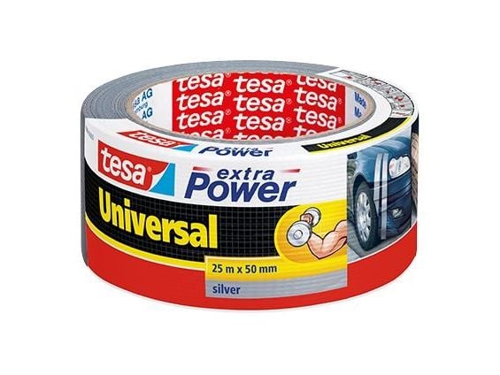Tesa extra Power Universal - Kanaltape - 50 mm x 25 m - sølv