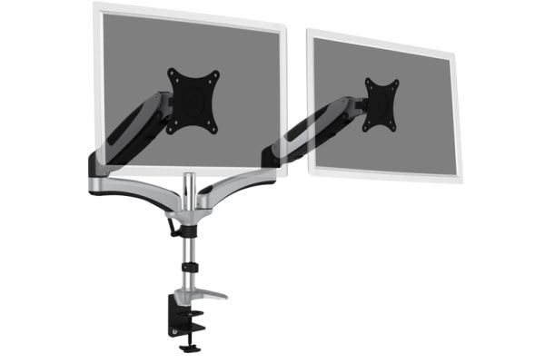 DIGITUS DA-90353 - Monteringssett (skrivebordsklemmemontering, 2 fjærarmer) - for 2 LCD-skjermer - skjermstørrelse: 17"-27" - skrivebord