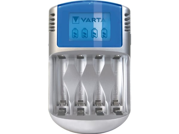 Varta LCD Charger - 2-4 t batterilader - (for 4xAA/AAA) + AC-strømadapter + bilstrømadapter - 4 x batterier lader - 1400 mA