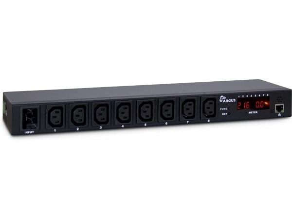 Inter-Tech SW-0816, Terästä, Musta, LED, 8 AC-pistorasia(a), C13 liitin, C20 liitin