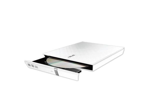 ASUS SDRW-08D2S-U LITE - Platestasjon - DVD±RW (±R DL) / DVD-RAM - 8x/8x/5x - USB 2.0 - ekstern - hvit