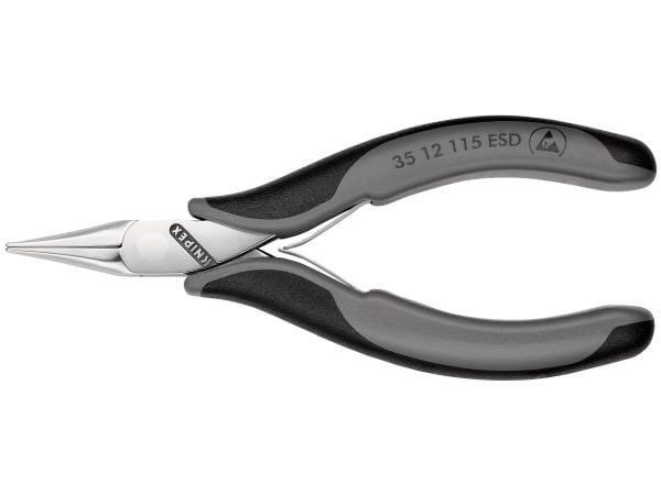 Knipex 35 12 115 ESD, stål, plast, svart, grå, 115 mm, 74 g