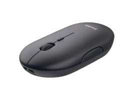 Trust Puck, Molempikätinen, Optinen, RF Wireless + Bluetooth, 1600 DPI, Musta