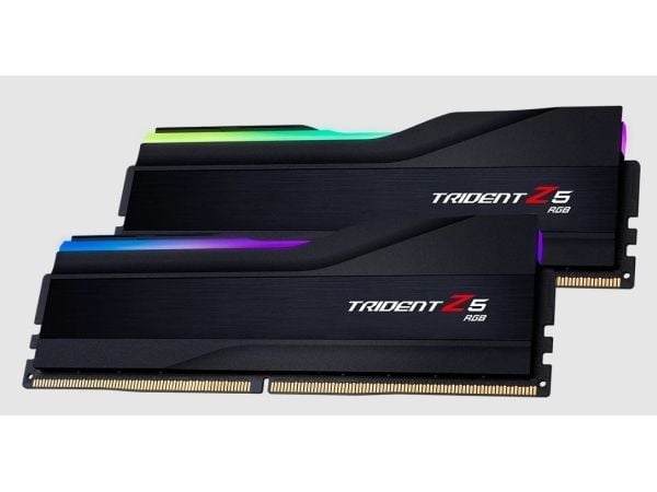 G.Skill Trident Z5 RGB - DDR5 - sett - 48 GB: 2 x 24 GB - DIMM 288-pin - 7200 MHz / PC5-57600 - CL36 - 1.35 V - ikke-bufret - on-die ECC - matt svart