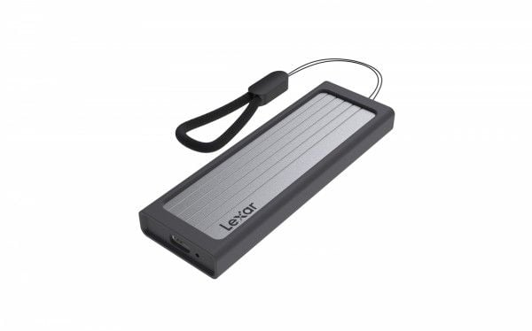 Lexar E6, SSD-kotelo, M.2, PCI Express, 10 Gbit/s, USB-liitettävyys, Hopea
