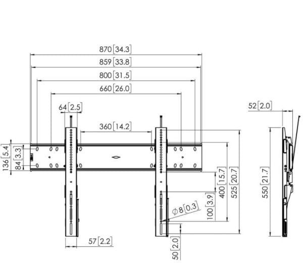 Vogel's PFW 6810 - Brakett - for flatpanel - låsbar - svart - skjermstørrelse: 55"-80" - veggmonterbar