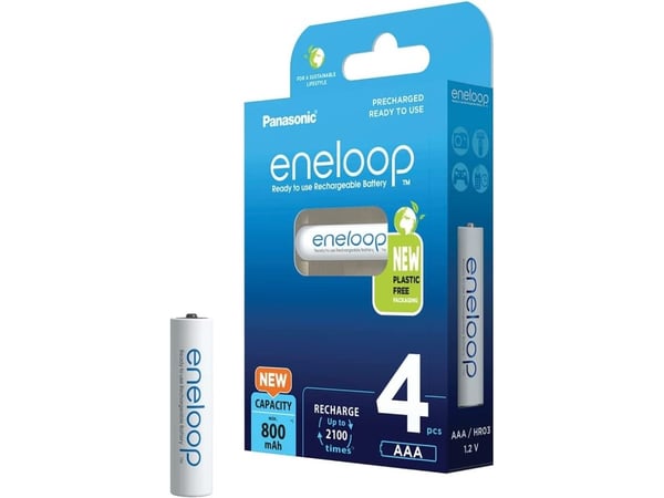 Panasonic eneloop BK-4MCDE - Batteri 4 x AAA - NiMH - (ladbare) - 800 mAh