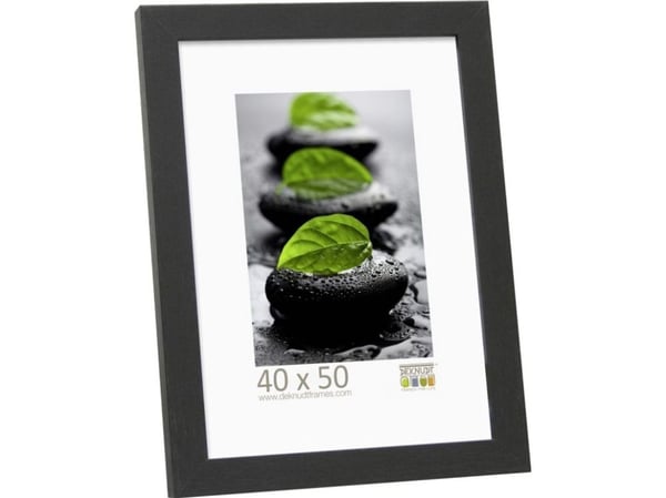 Deknudt S44CF2, Tre, Sort, Enkel bilderamme, 40 x 50 cm, Reflekterende, Landskap/portrett