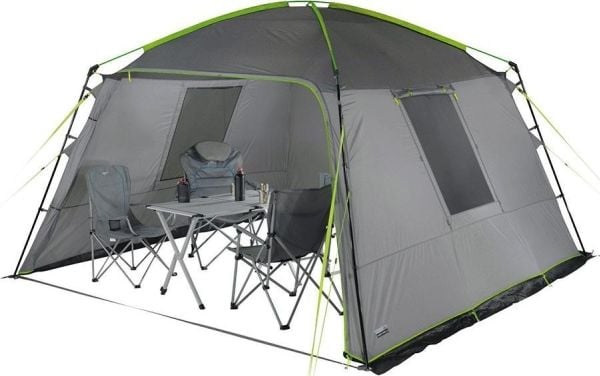 High Peak Cabana, Camping, Hard ramme, Gruppe telt, 9,5 kg, Grå, Lysegrå, Limefarget