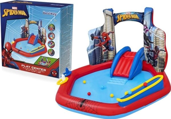 Bestway 98793 / 23, Oppblåsbart spillsenter, 2 år, Plast, Polyvinylklorid (PVC), Blå, Rød