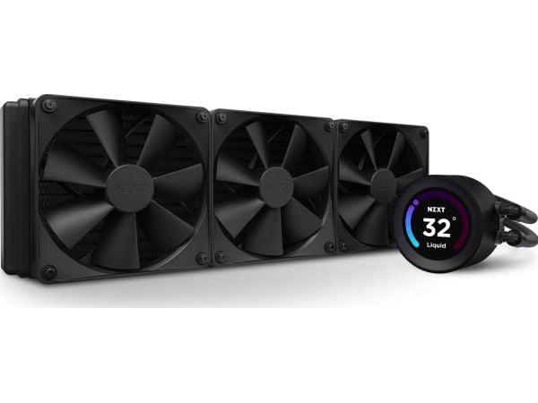 NZXT Kraken Elite 360 - Væskekjølesystem for prosessor - med LCD-skjerm - (for: LGA115x Socket, LGA1200, LGA1700, AM4, AM5) - kobber - 120 mm - mat...
